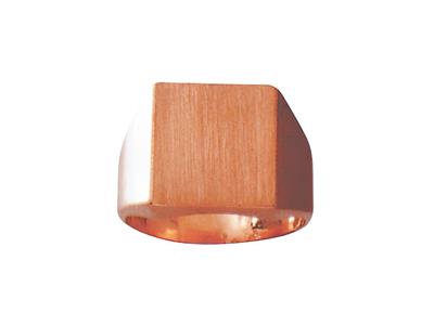 Massiver Siegelring Für Den Finger,platte 14 X 13 Mm, 18k Rotgold. Re F. 42314, Ringgröe 52