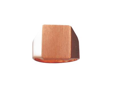 Chevaliere Massive 423/20 Tournee Or Rouge 18k Pour Armoiries 17 X 14mm Doigt 46 - Standard Bild - 1