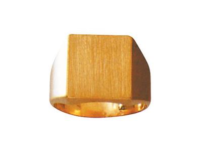 Chevaliere Massive 42314 Tournee Or Jaune 18k Pour Armoiries 14 X 13mm, Taille 50