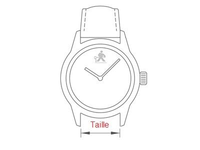 Uhrenarmband Aus Schwarzem Kalbsleder, 12 MM - Standard Bild - 3
