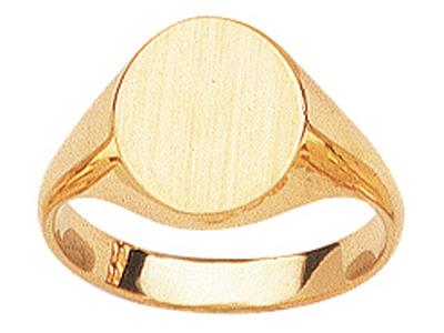 Massiver Ovaler Ring 13 X 10,5 Mm, 18k Gelbgold. Ref. 08671