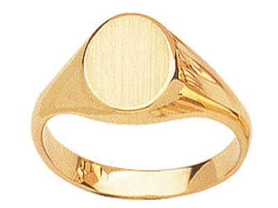 Massiver Ovaler Ring 12 X 10,5 Mm, 18k Gelbgold. Ref. 08672