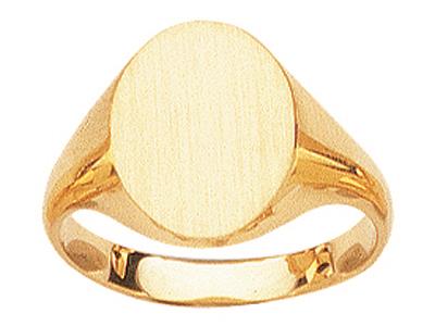 Massiver Ovaler Ring 15 X 11 Mm, 18k Gelbgold. Ref. 08673