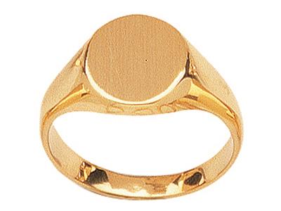 Massiver Ovaler Ring 10,5 X 9 Mm, 18k Gelbgold. Ref. 08674