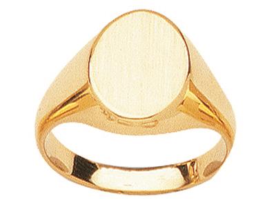 Massiver Ovaler Ring 14 X 10,5 Mm, 18k Gelbgold. Ref. 08676