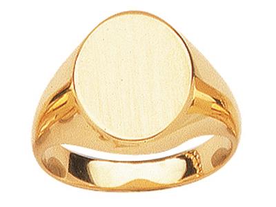 Massiver Ovaler Siegelring 15,5 X 12,5 Mm, 18k Gelbgold. Ref. 08677