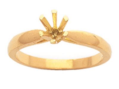 Solitär Mit 6 Krappen Für Einen Stein Von 33,5 Mm, 18k Gelbgold. Ref.26001