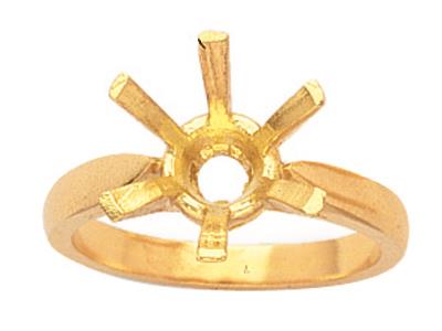 Solitär Mit 6 Krappen Für Einen Stein Von 88,5 Mm, 18k Gelbgold. Ref.26008