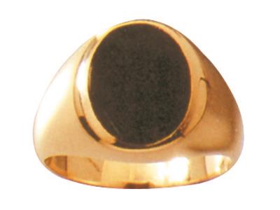 Massiver Ring Ohne Onyx 14 X 11 Mm, 18k Gelbgold. Ref. 21