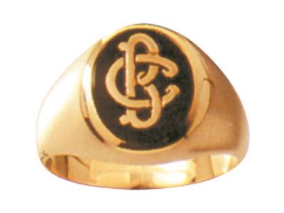 Massiver Ring Ohne Onyx 11 X 9 Mm, 18k Gelbgold. Ref. 24