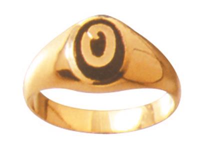 Massiver Ring Ohne Onyx 8 X 6 Mm, 18k Gelbgold. Ref. 28