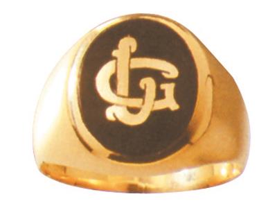 Massiver Ring Ohne Onyx 16 X 13 Mm, 18k Gelbgold. Ref. 40