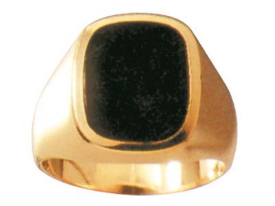 Massiver Ring Ohne Onyx 15,5 X 12,5 Mm, 18k Gelbgold. Ref. 41