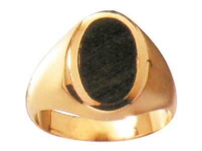 Massiver Ring Ohne Onyx 13,5 X 8,5 Mm, 18k Gelbgold. Ref. 49