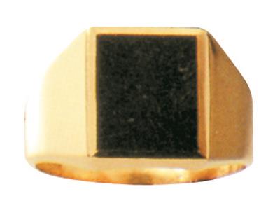 Massiver Gebohrter Ring Ohne Onyx 12 X 10 Mm, 18k Gelbgold. Ref. 423