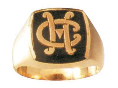 Massiver Ring Ohne Onyx 13 X 13 Mm, 18k Gelbgold. Ref. 684