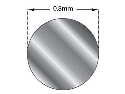 Faden Rund Silber 950 Geglüht, 0,80mm - Standard Bild - 2
