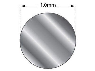 Faden Rund Silber 950 Geglüht, 1,00mm - Standard Bild - 2