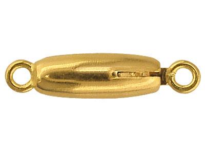 Sicherheits-verschluss Olive Glatt 3,4x 9 Mm, 18k Gelbgold. Ref. 07109