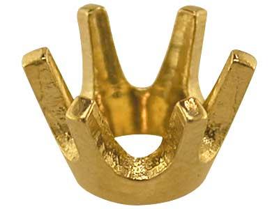 Fassung Mit 6 Krallen Für Runden Stein Von 2,8 MM 18k Gelbgold. Ref. 01007