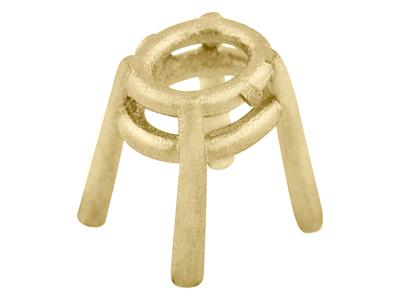 Fassung Mit 4 Zinken Oval 6 X 4 Mm,18k Gelbgold. Ref. 04146 - Standard Bild - 2