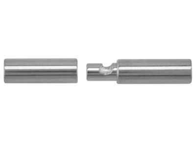 Bajonettverschluss Innendurchmesser 1,3 Mm, 18k Weißgold Pd 10. Ref. 27025 - Standard Bild - 2