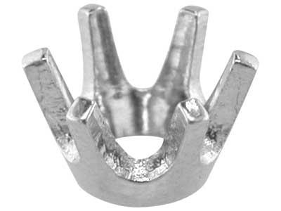 6-krappen-chaton Für Runden Stein 2,8 Mm, 18k Palladium Graugold 12,5.ref. 01007