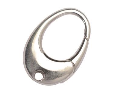 Verschlu Kaffeebohnenglied 27,8 X 19,1 Mm, 925er Silber. Ref. 28011