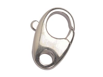 Verschluss Kaffeebohne 16,6 X 9,7 Mm, 925er Silber. Ref. 28024