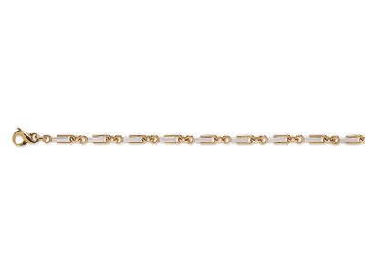 Armband Massiv 5 Mm, 21 Cm, 18k Bicolor Gold