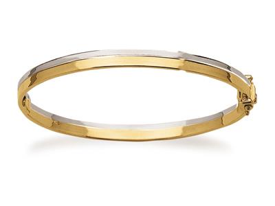 Armband Jonc Omega 2 Reihen 6 Mm, 59 Mm, Bicolor Gold 18k