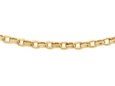 Herren Kette Ankerkettenglied Flachdraht 3,6 Mm, 50 Cm, Gelbgold 18k - Standard Bild - 2