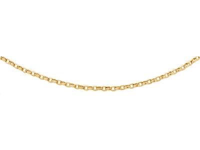 Herrenhalskette Forçat Flachdraht 3,6 Mm, 50 Cm, Gelbgold 18k