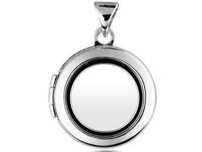 Rundes Medaillon 18 Mm, Für Fotos Oder Wertvolle Gegenstände, Silber 925