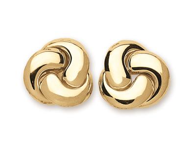 Fantasie-ohrringe 22 Mm, 18k Gelbgold Poliert