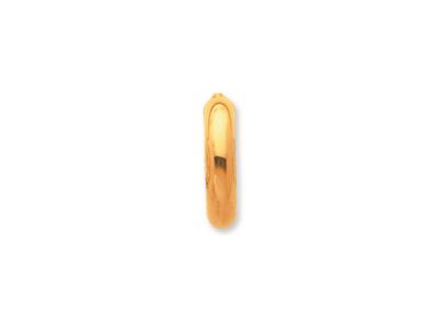 Kreolen Runddraht 4 Mm, Innendurchmesser 10 Mm, Gelbgold 18k - Standard Bild - 2