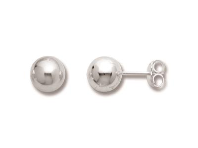 Ohrringe Kugel 8 Mm, 925er Silber