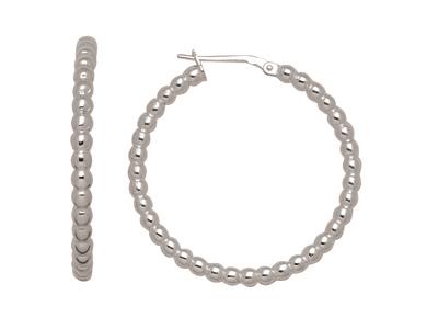 Kugel Creolen 3 Mm, Innendurchmesser 30 Mm, Silber 925