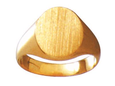 Massiver Ritter Mit Fingertour 13 X 11 Mm, 18k Gelbgold. Ref. 24
