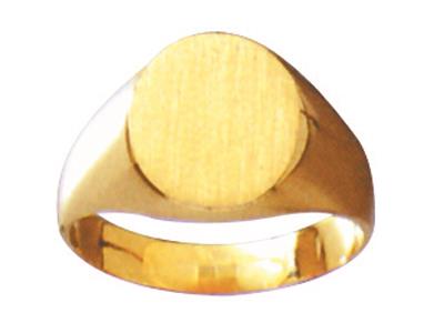 Massiver Ritter Mit Fingertour 12 X 10 Mm, 18k Gelbgold. Ref. 25