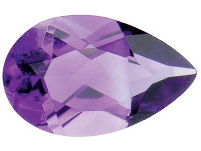 Amethyst, Birnenförmig, 8x5mm