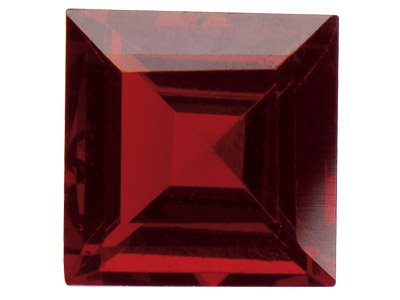 Granat, Quadratisch, 5 x 5 mm - Standard Bild - 1