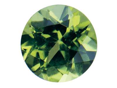 Peridot, Rund, 2mm