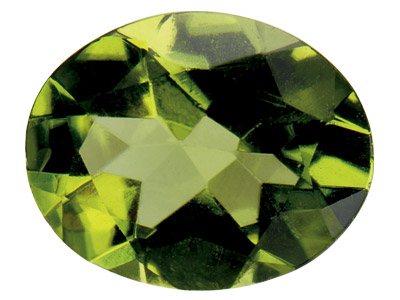 Ovaler Peridot, 6 X 4 MM