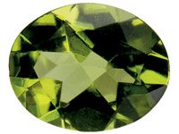 Peridot,-Oval,-8 x 6 mm