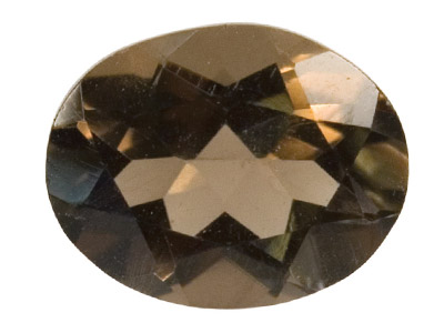 Rauchquarz Oval, 14 X 12 MM