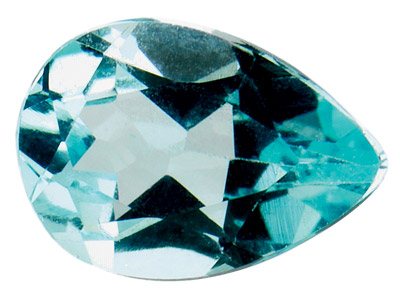 Behandelter Himmelblauer Topas, Birnenform 7 X 5 MM