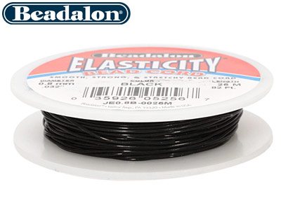 Elastischer Faden Beadalon Schwarz 1 Mm, 25 M Spule - Standard Bild - 2