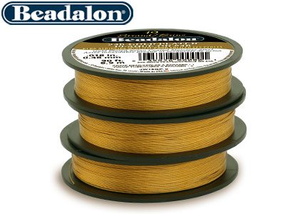 Beadalon Goldbeschichteter Draht, 24 kt, Strang Aus 19 drähten, 0,46 mm X 4,6 m - Standard Bild - 2