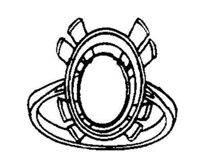 A12 Gehäuse-solitärring Aus Sterlingsilber, 18 x 13 mm, Ohne Punzierung, Oval, Größe N - Standard Bild - 3